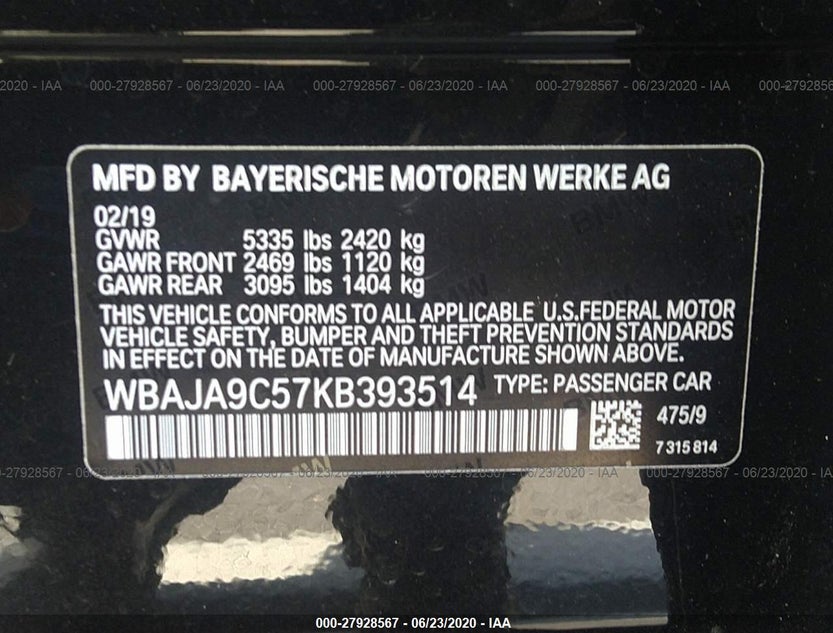 WBAJA9C57KB393514