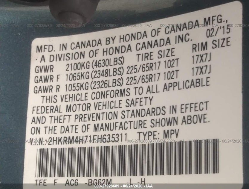 2HKRM4H71FH635311