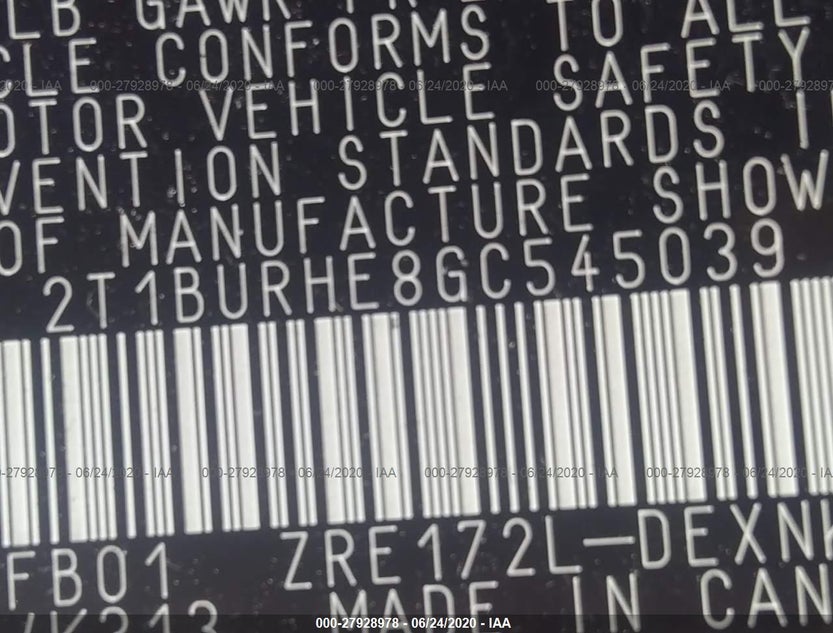 2T1BURHE8GC545039