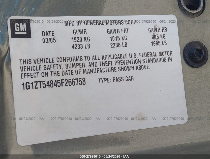 1G1ZT54845F266758