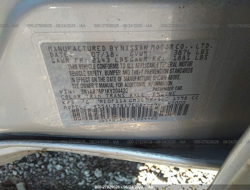 3N1AB7AP1KY204420