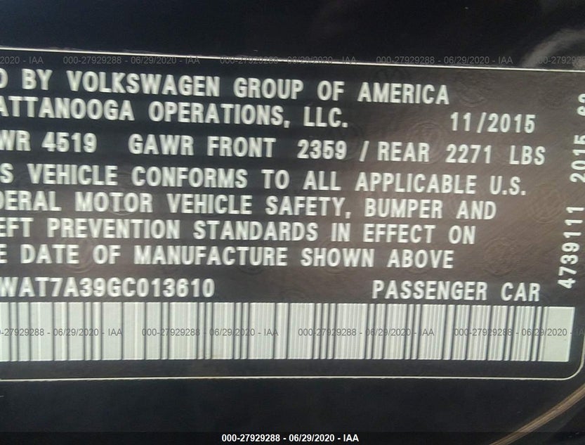 1VWAT7A39GC013610