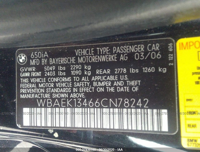 WBAEK13466CN78242
