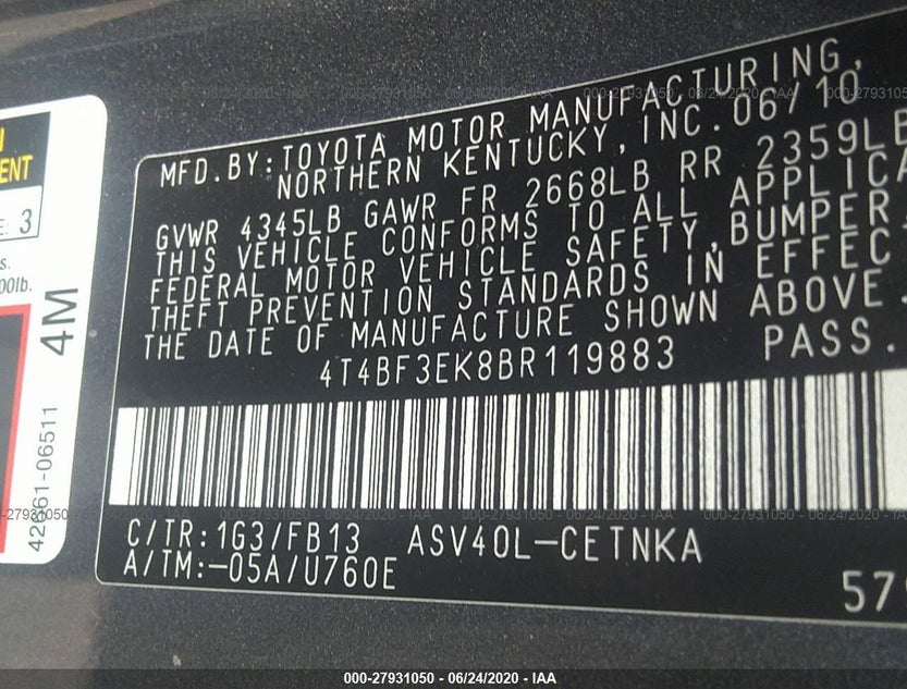 4T4BF3EK8BR119883