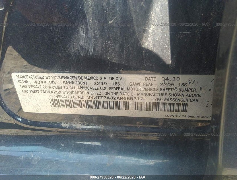 3VWTZ7AJ2AM685312