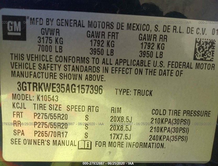 3GTRKWE35AG157396