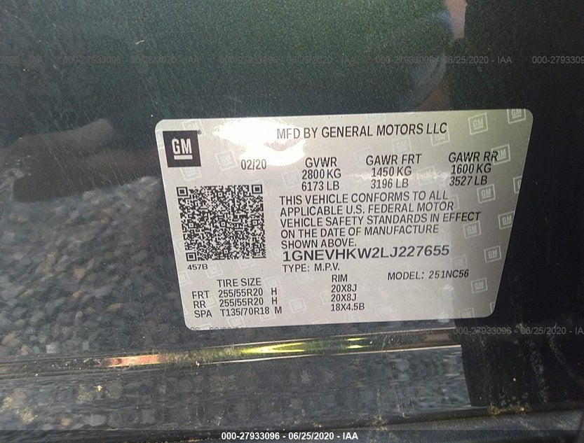 1GNEVHKW2LJ227655