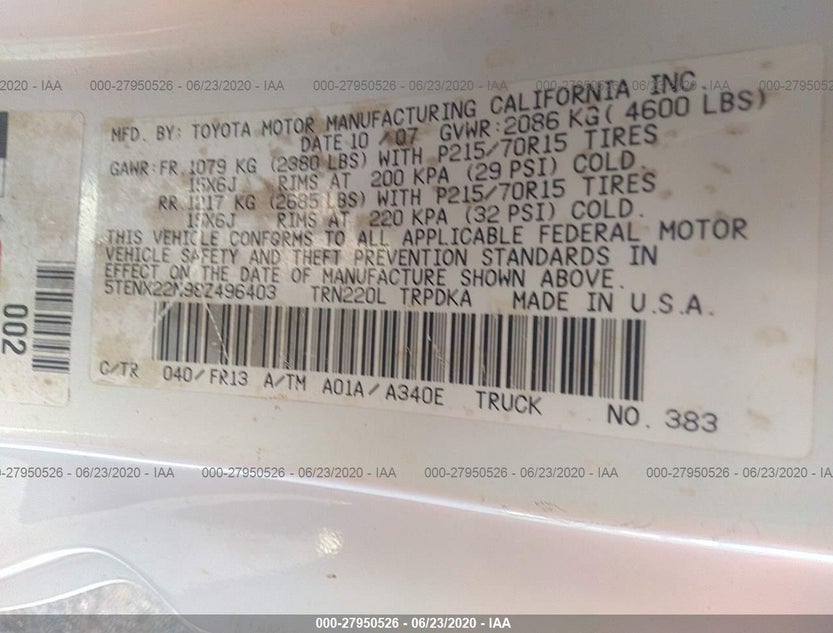 5TENX22N98Z496403