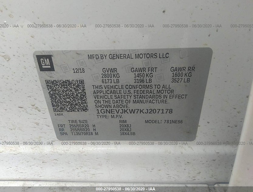 1GNEVJKW7KJ207178