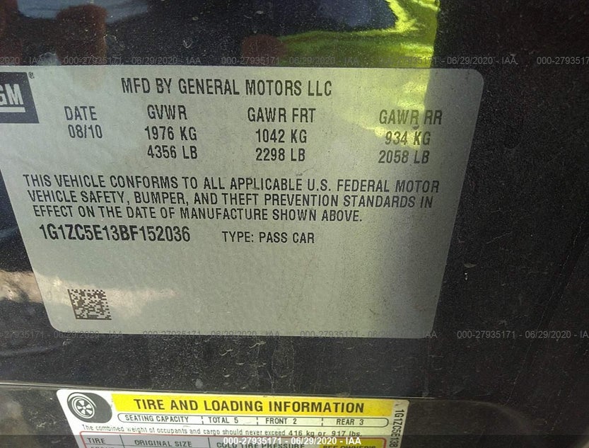 1G1ZC5E13BF152036