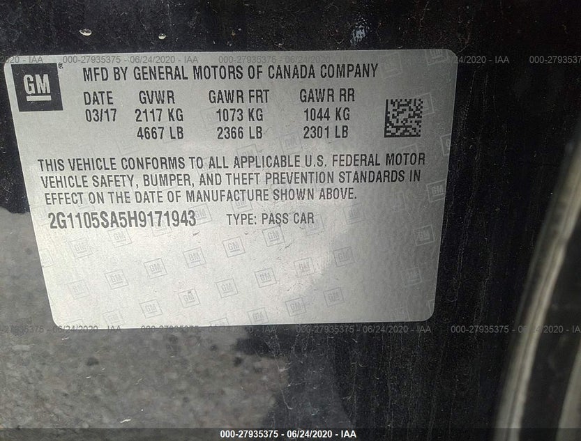 2G1105SA5H9171943