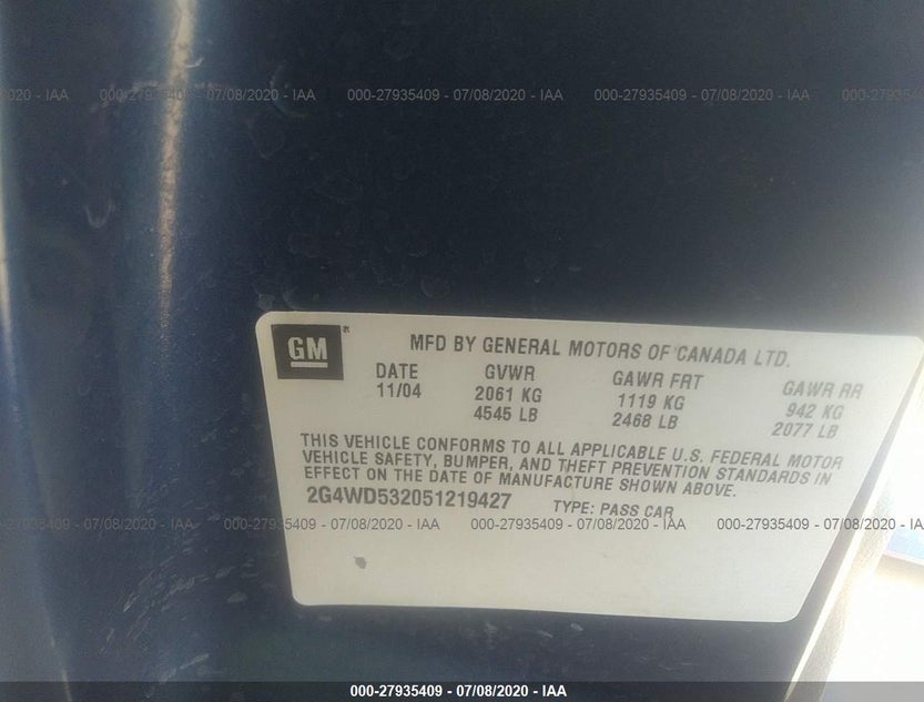 2G4WD532051219427