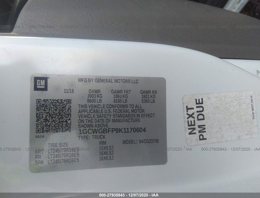 1GCWGBFP9K1170604