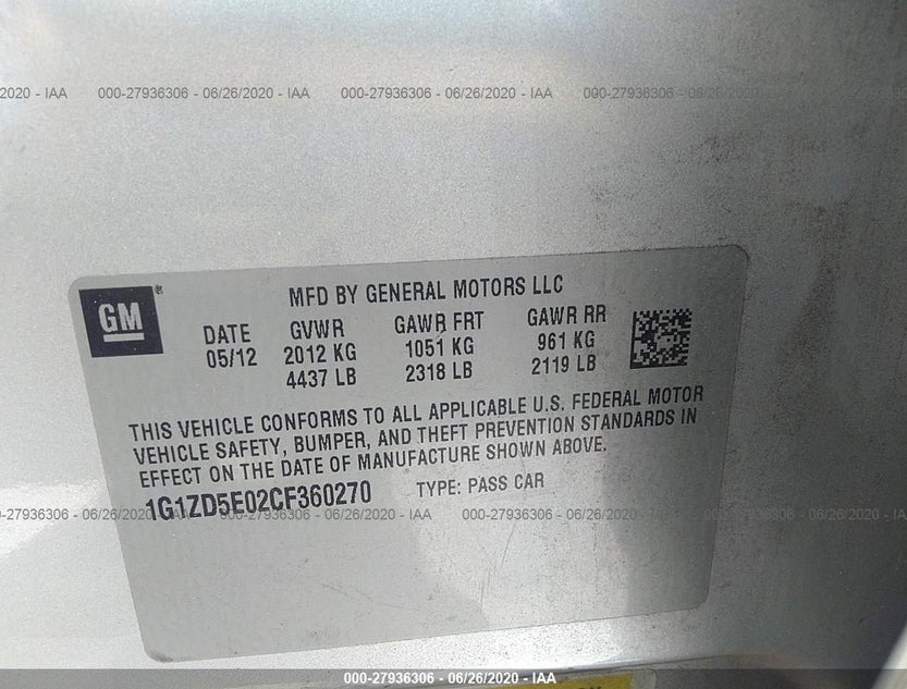 1G1ZD5E02CF360270