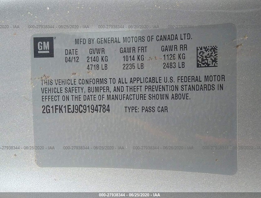 2G1FK1EJ9C9194784