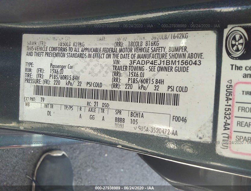 3FADP4EJ1BM156043