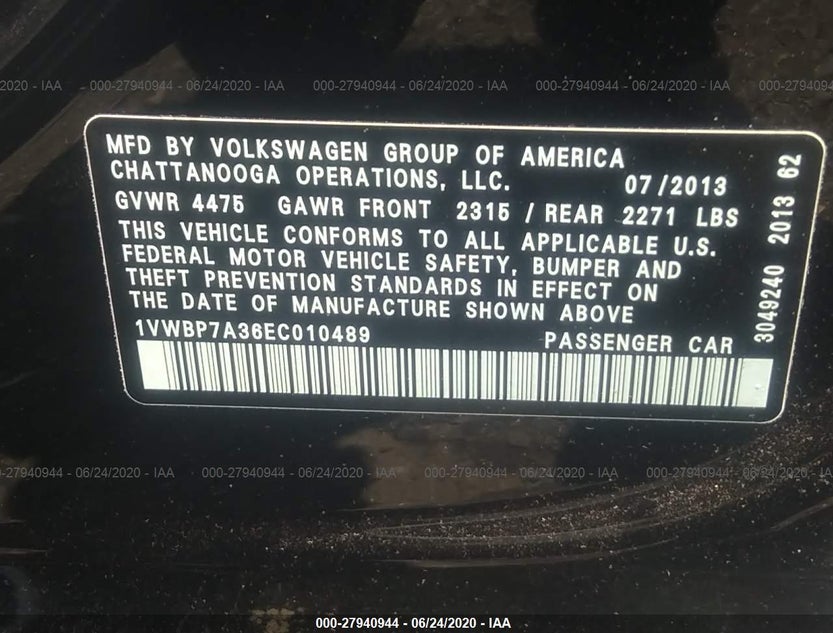 1VWBP7A36EC010489