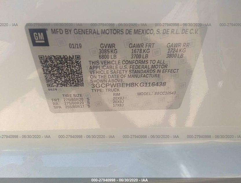 3GCPWBEH8KG116438