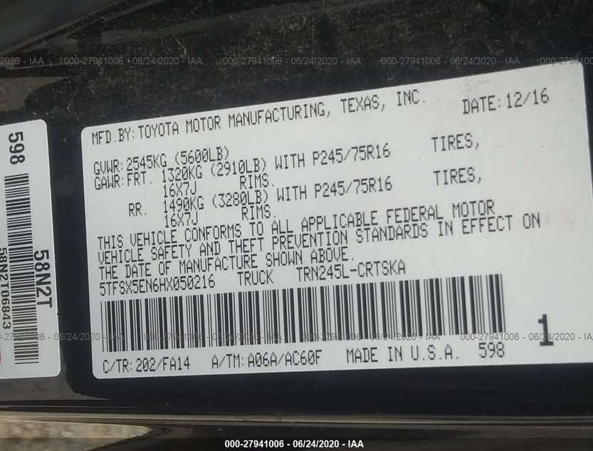 5TFSX5EN6HX050216