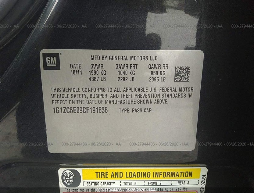 1G1ZC5E09CF191836