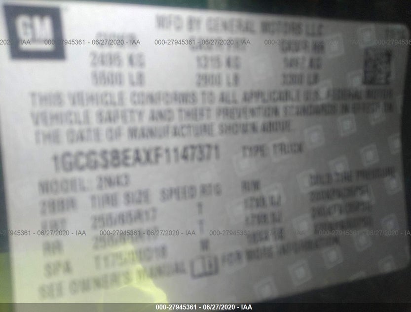 1GCGSBEAXF1147371