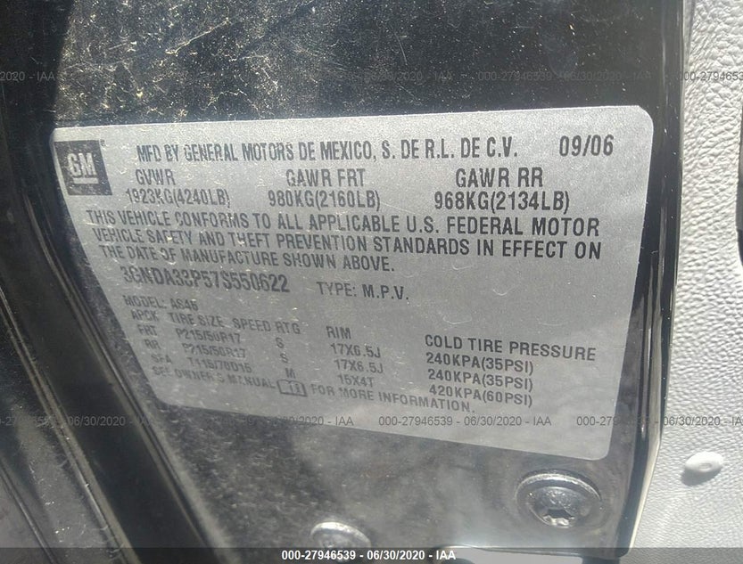 3GNDA33P57S550622
