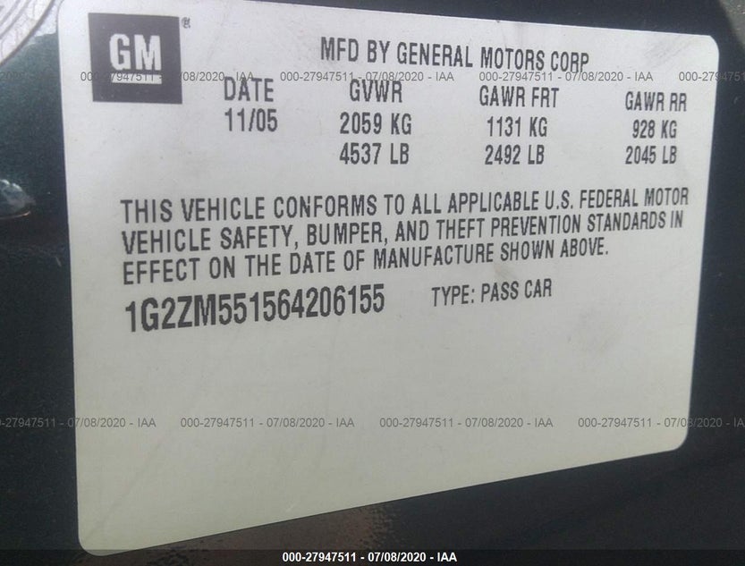 1G2ZM551564206155