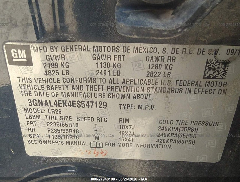 3GNAL4EK4ES547129