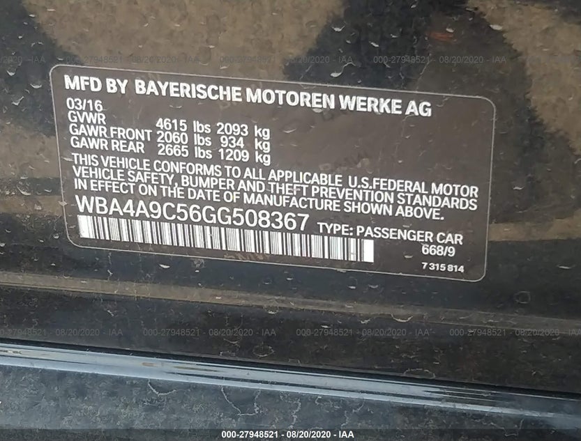 WBA4A9C56GG508367