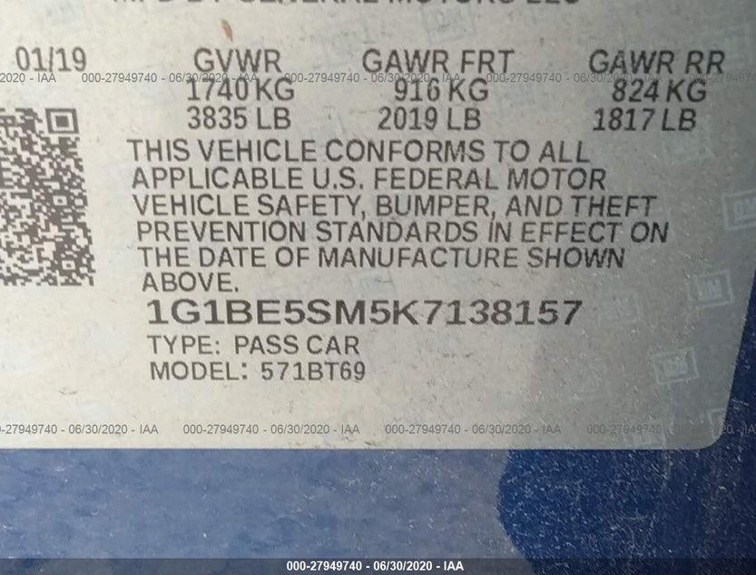 1G1BE5SM5K7138157