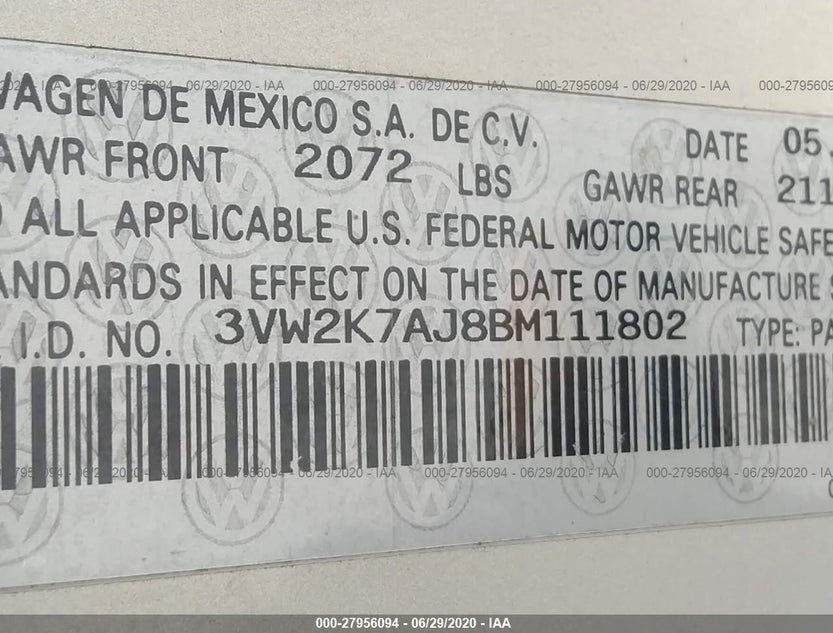 3VW2K7AJ8BM111802