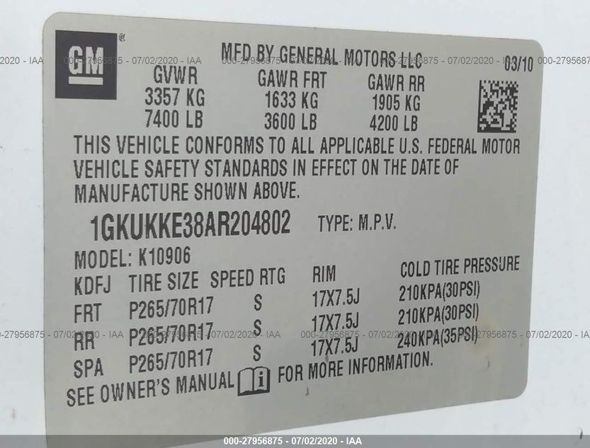 1GKUKKE38AR204802