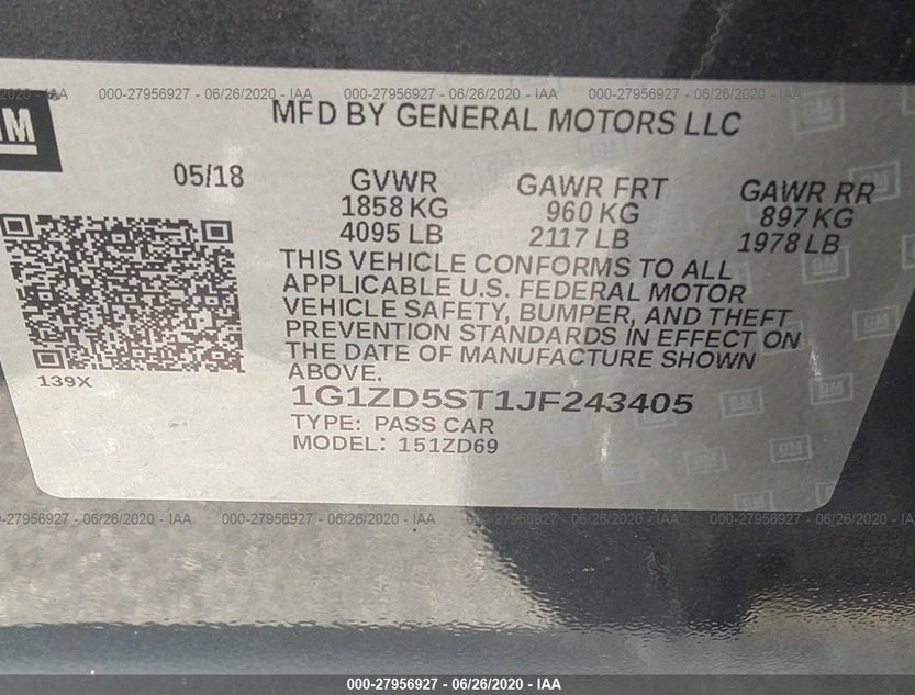 1G1ZD5ST1JF243405