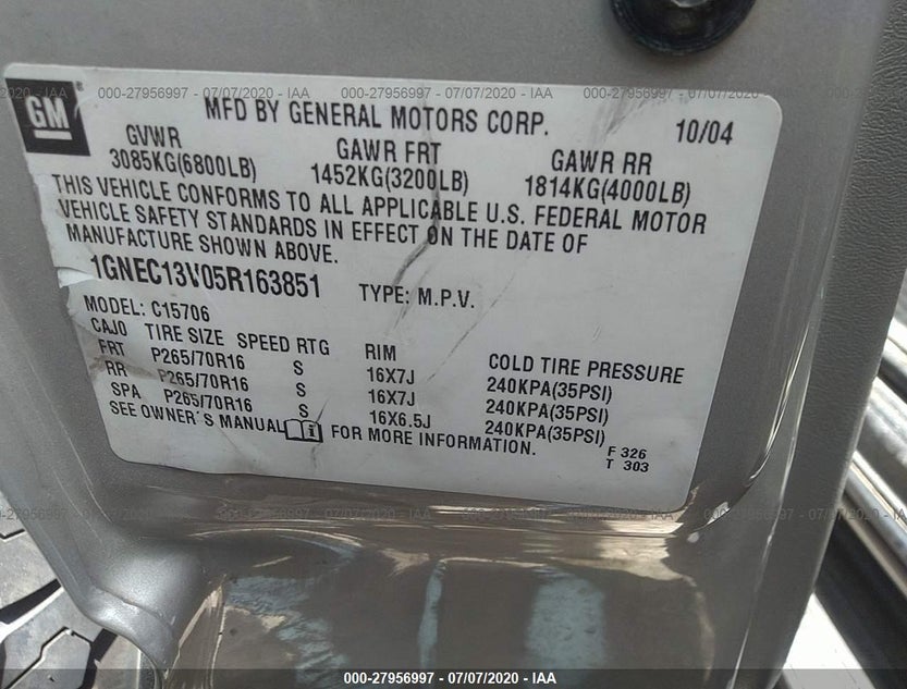 1GNEC13V05R163851
