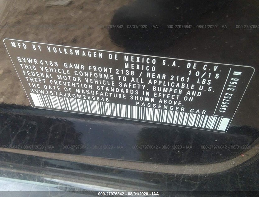 3VW267AJXGM259946