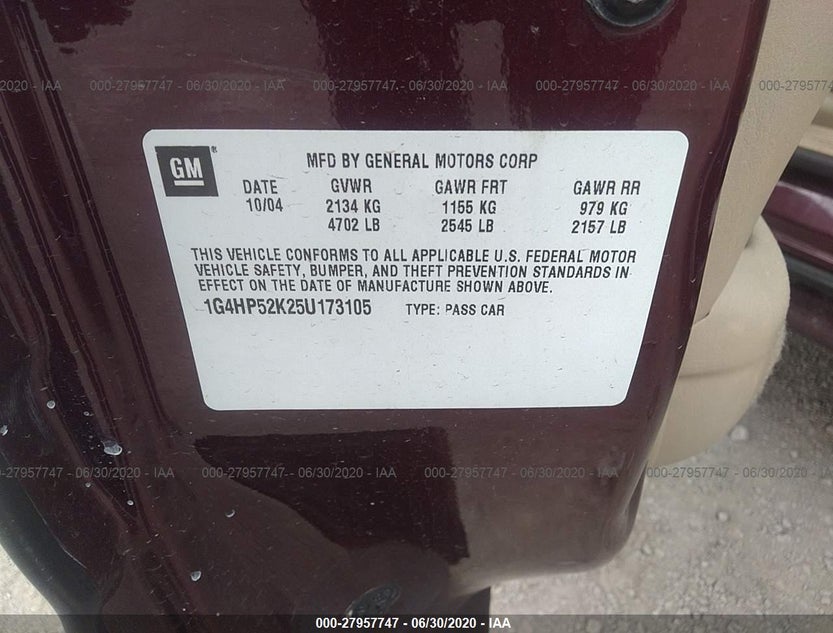 1G4HP52K25U173105