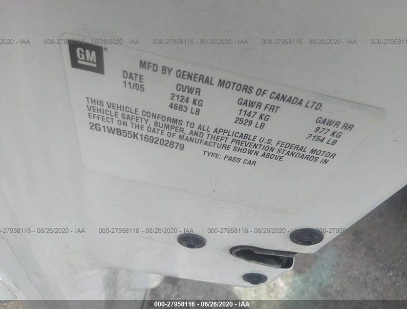 2G1WB55K169202879