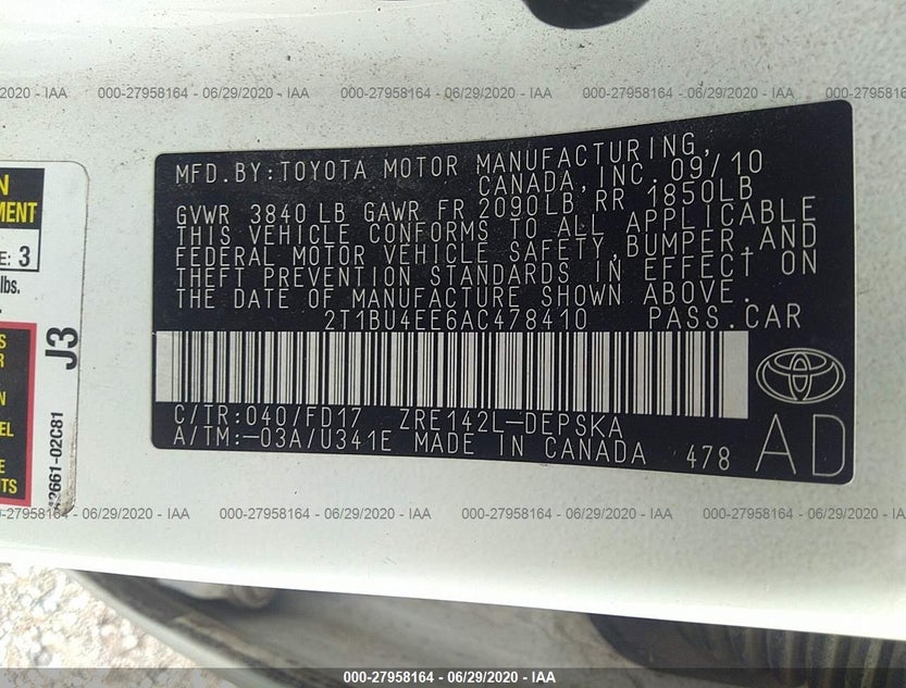 2T1BU4EE6AC478410