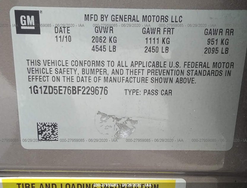 1G1ZD5E76BF229676