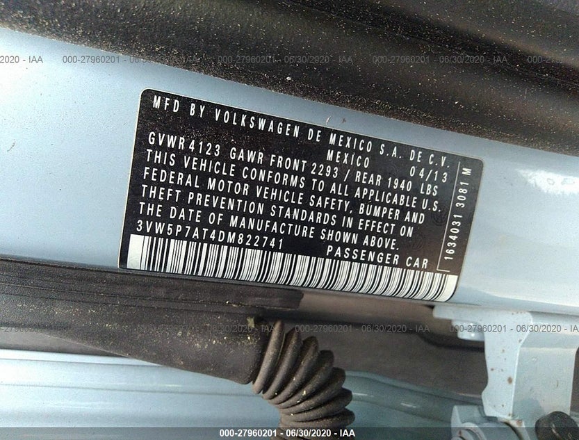 3VW5P7AT4DM822741