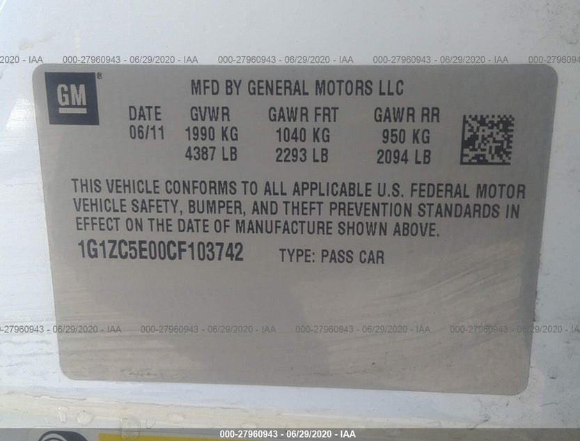 1G1ZC5E00CF103742