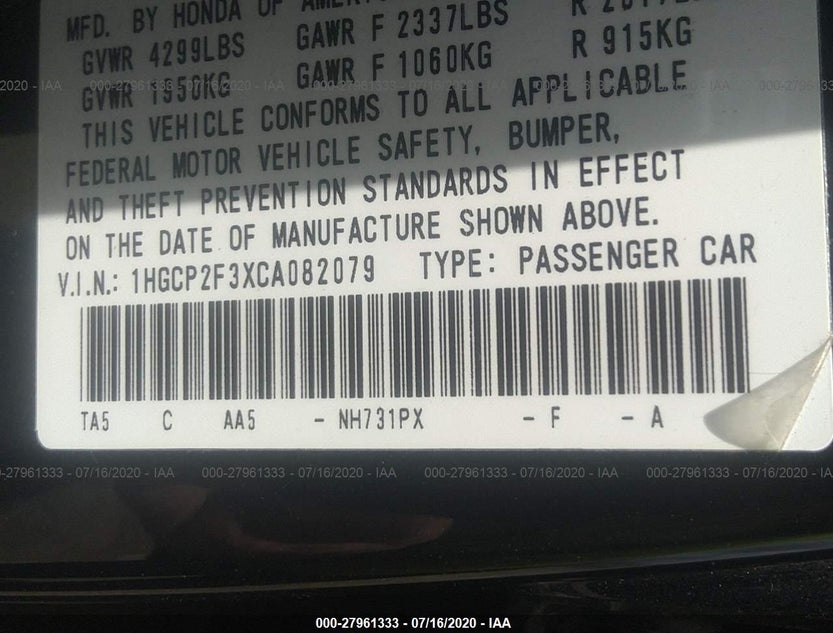 1HGCP2F3XCA082079