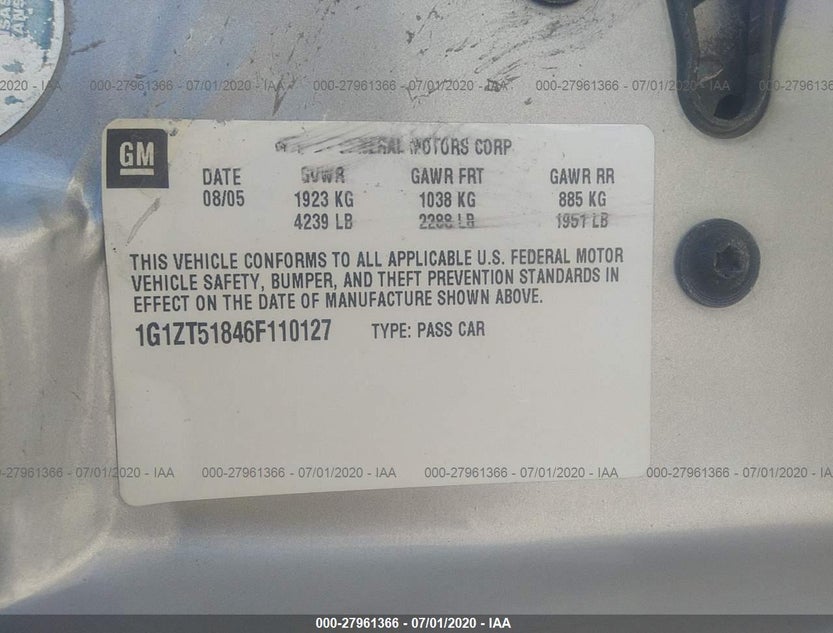 1G1ZT51846F110127
