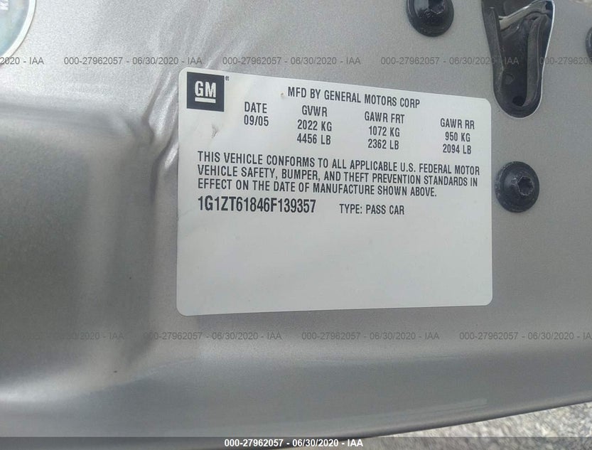 1G1ZT61846F139357