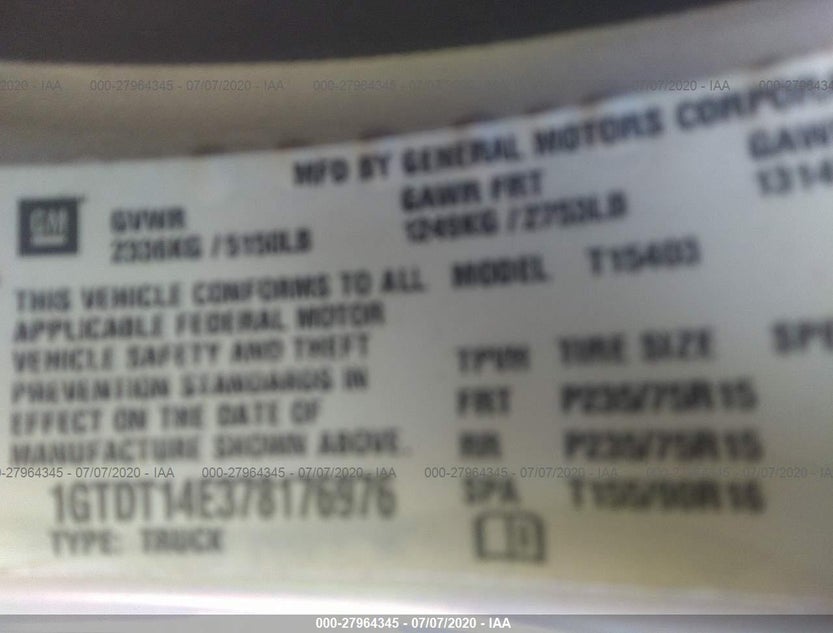 1GTDT14E378176976