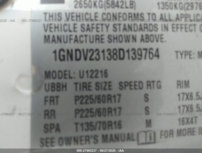 1GNDV23138D139764