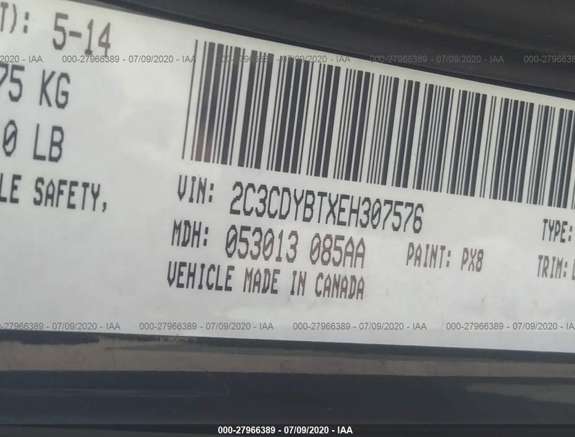 2C3CDYBTXEH307576