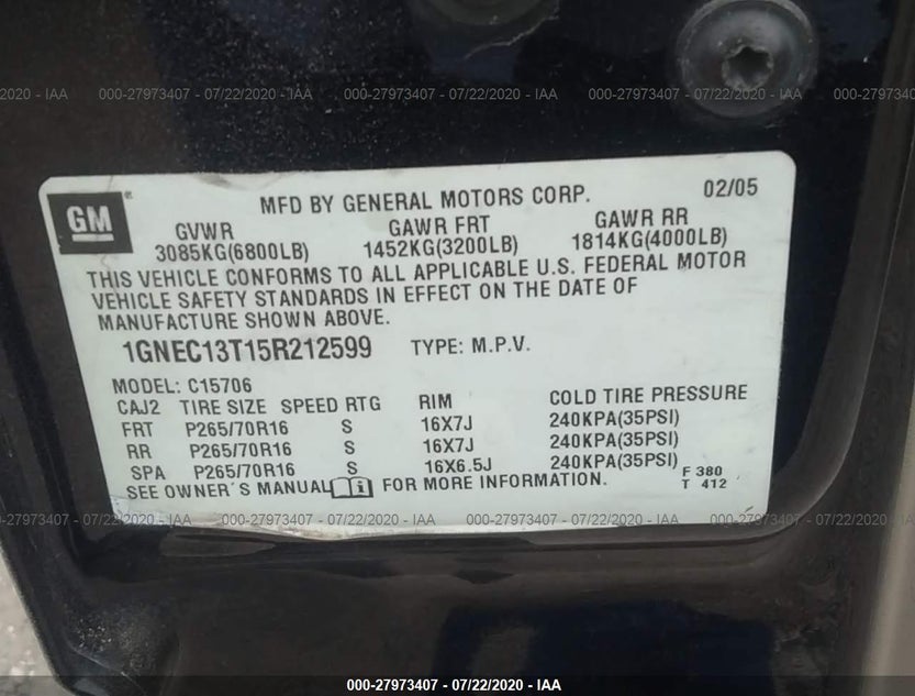 1GNEC13T15R212599
