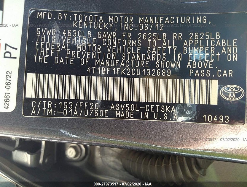 4T1BF1FK2CU132689
