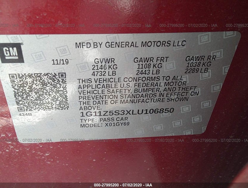 1G11Z5S3XLU106850
